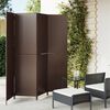 vidaXL Room Divider 4 Panels Brown Poly Rattan