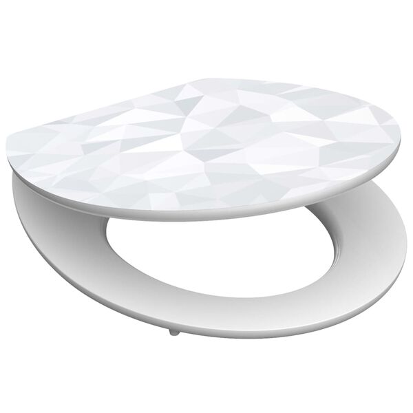 SCH&Uuml;TTE High Gloss Toilet Seat with Soft-Close DIAMOND MDF