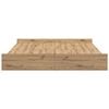 vidaXL Storage Bed Frame Artisan Oak 200 x 200 cm Engineered Wood
