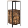 vidaXL Bathroom Furniture Set with Shelf 5 pcs Smoked Oak and Black