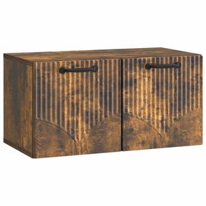 vidaXL Wall-Mounted TV Cabinet Smoked Oak 59.5 x 31 x 30 cm