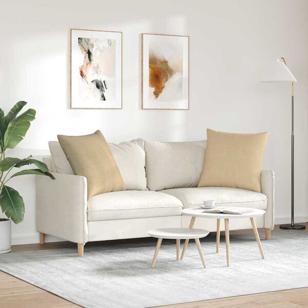 vidaXL Sofa Pillows 2 pcs Grey Green 80 x 80 cm Corduroy Fabric