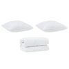 vidaXL Duvet with Pillow 3 pcs White Microfibre