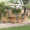 vidaXL Garden Dining Set Folding 7 pcs Grey Solid Acacia Wood
