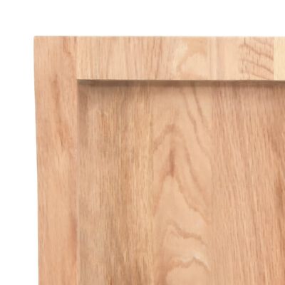 vidaXL Table Top Light Brown 220x60x(2-4) cm Treated Solid Wood Oak