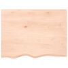 vidaXL Bathroom Countertop 80x60x2 cm Untreated Solid Wood