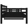 vidaXL Day Bed without Mattress Black Solid Wood Pine 90x190 cm Single