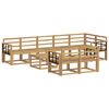 vidaXL Outdoor Sofa Set 9 pcs White Solid Acacia Wood