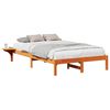 vidaXL Bed Frame Wax Brown 140 x 190 cm Solid Pine Wood