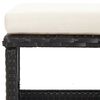 vidaXL 5 Piece Outdoor Dining Set with Cushions Poly Rattan Black