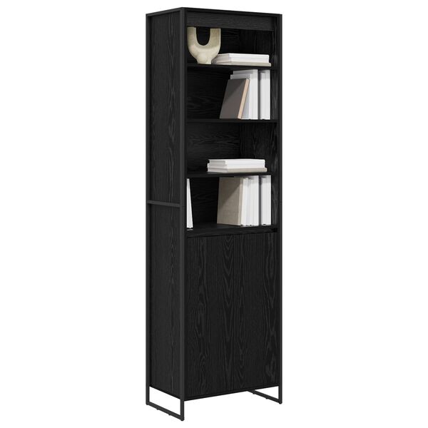 vidaXL Tall Cabinets 2 pcs Black Oak 60 x 36 x 200 cm Engineered Wood