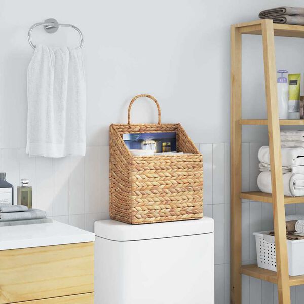 vidaXL Hanging Basket Natural 30 x 17.5 x 49.5 cm Water hyacinth