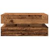 vidaXL Coffee Table with LED Lights Old Wood 90x50x40 cm