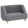 vidaXL Dog Sofa Grey 60x37x39 cm Linen