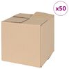 vidaXL Folding Box 50 pcs Natural 20 x 20 x 20 cm Cardboard