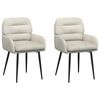 vidaXL Dining Chairs 2 pcs Velvet Cream 59 x 59.5 x 90 cm