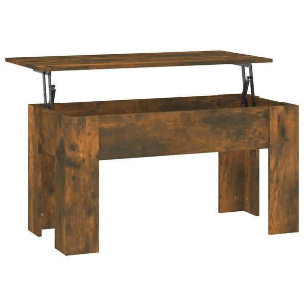 vidaXL Coffee Table Smoked Oak 101x49x52 cm Engineered Wood