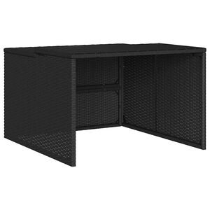 vidaXL Robot Mower Garage Black 86x90x52/57 cm Poly Rattan