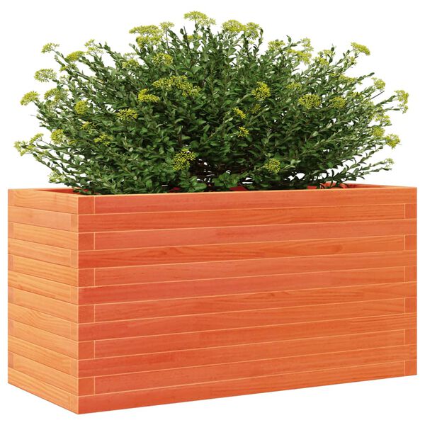 vidaXL Garden Planter Wax Brown 90x40x46 cm Solid Wood Pine
