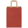 vidaXL Paper Bags 50 pcs with Handles Red 21x11x28 cm