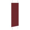 vidaXL Pleated Blind Bordeaux Red 40x100 cm Fabric Width 39.4 cm Polyester