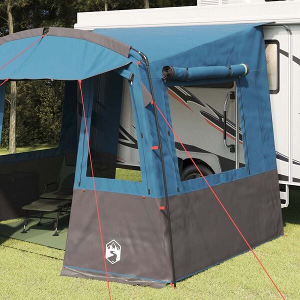 vidaXL Tailgate Tent for Caravan Rectangular Blue 352 x 250 x 240 cm