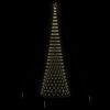 vidaXL LED Christmas Tree Warm White 160 x 160 x 500 cm Metal