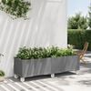 vidaXL Garden Planter with Wheels Light Grey 160x50x54 cm PP
