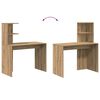vidaXL Desk with Shelf Artisan Oak 102 x 50 x 124 cm Engineered Wood
