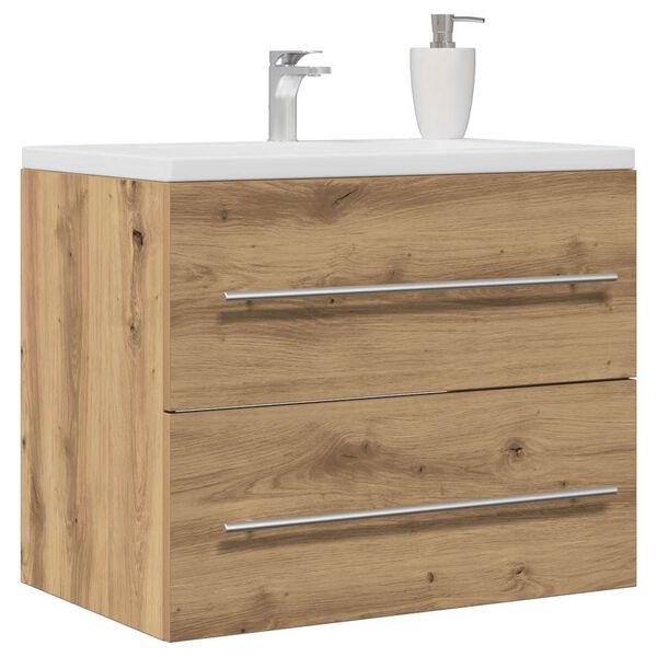 vidaXL Bathroom Sink Cabinet Artisan Oak 60x38.5x48 cm Engineered Wood