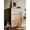 Finori Shoe Cabinet Bali 49A Sonoma Oak and Cane Print