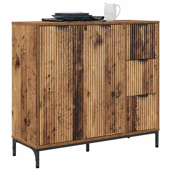 vidaXL Sideboard Old Wood 89.5 x 33 x 82 cm Engineered Wood