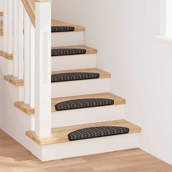 vidaXL Self-adhesive Stair Mats 15 pcs Anthracite 56 x 17 x 3 cm