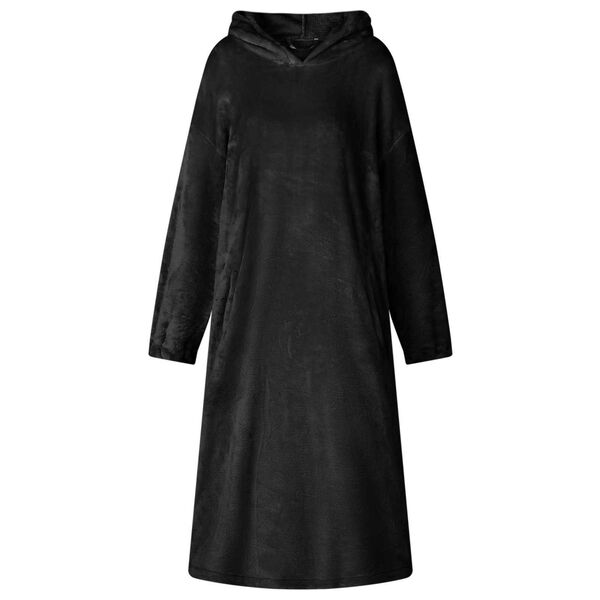 vidaXL Blanket Hoodie Black M Flannel