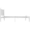 vidaXL Bed Frame without Mattress White Metal 200x200 cm