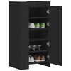 vidaXL Shoe Cabinet Black 52x37.5x100 cm Engineered Wood