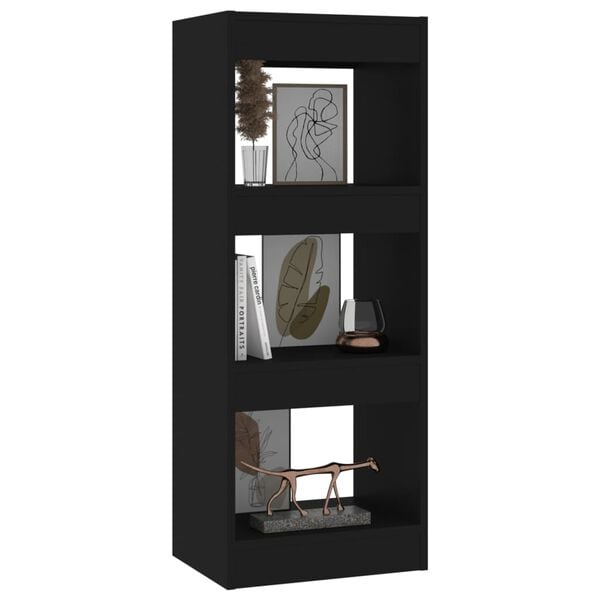 vidaXL Book Cabinet/Room Divider Black 40x30x103 cm Engineered Wood