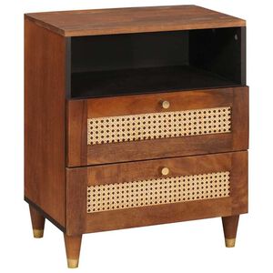 vidaXL Bedside Tables with Drawer 50 x 33 x 62 cm Solid Mango Wood
