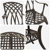 vidaXL Garden Dining Set 7 pcs Bronze Aluminium