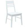 vidaXL Dining Chairs 2 pcs White 43 x 54 x 89 cm Solid Rubber Wood