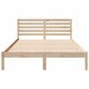 vidaXL Bed Frame with Headboard Brown 140 x 220 cm Solid Pine Wood