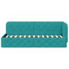 vidaXL Corner Bed Frame with Headboard Turquoise 80 x 200 cm Velvet
