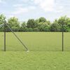vidaXL Fence Post Grey 50 x 1.4 m (19 x 19 mm mesh) Steel and PVC