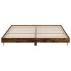 vidaXL Bed Frame without Mattress Smoked Oak 200x200 cm Engineered Wood