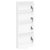 vidaXL Shoe Cabinet White 59x17x150 cm Engineered Wood