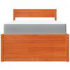 vidaXL Bed with Drawers and Mattress Wax Brown 90x200 cm Solid Wood Pine