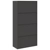 vidaXL Storage Cabinet 2 pcs Black 90 x 40 x 180 cm Cold-Rolled Steel