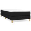 vidaXL Box Spring Bed Frame Black 100x200 cm Fabric