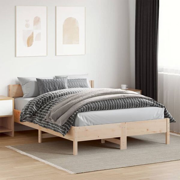 vidaXL Bed Frame without Mattress 120x200 cm Solid Wood Pine