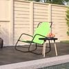 vidaXL Rocking Sun Lounger Green Steel and Textilene